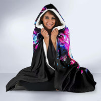Flame Skull Hooded Blanket The Good Girl In Me Got Tired Of The Bullshit