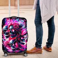 Flame Skull Luggage Cover The Good Girl In Me Got Tired Of The Bullshit - Wonder Print Shop
