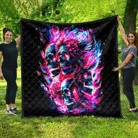 Flame Skull Quilt The Good Girl In Me Got Tired Of The Bullshit - Wonder Print Shop