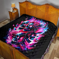 Flame Skull Quilt The Good Girl In Me Got Tired Of The Bullshit - Wonder Print Shop
