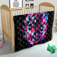 Flame Skull Quilt The Good Girl In Me Got Tired Of The Bullshit - Wonder Print Shop