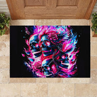 Flame Skull Rubber Doormat The Good Girl In Me Got Tired Of The Bullshit - Wonder Print Shop