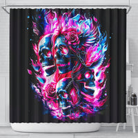 Flame Skull Shower Curtain The Good Girl In Me Got Tired Of The Bullshit