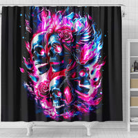 Flame Skull Shower Curtain The Good Girl In Me Got Tired Of The Bullshit