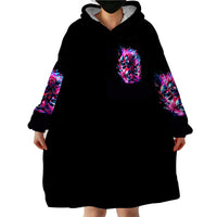 Flame Skull Wearable Blanket Hoodie The Good Girl In Me Got Tired Of The Bullshit - Wonder Print Shop