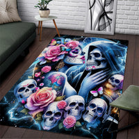 Couple Skull Area Rug From Our Firse Kiss - Wonder Print Shop