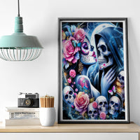 Couple Skull Canvas Wall Art From Our Firse Kiss - Wonder Print Shop
