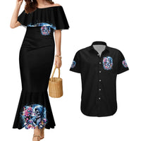Couple Skull Couples Matching Mermaid Dress and Hawaiian Shirt From Our Firse Kiss - Wonder Print Shop