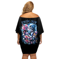 Couple Skull Family Matching Off Shoulder Short Dress and Hawaiian Shirt From Our Firse Kiss - Wonder Print Shop