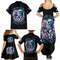 Couple Skull Family Matching Summer Maxi Dress and Hawaiian Shirt From Our Firse Kiss - Wonder Print Shop