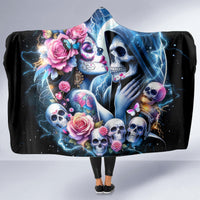 Couple Skull Hooded Blanket From Our Firse Kiss