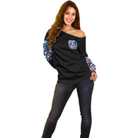 Couple Skull Off Shoulder Sweater From Our Firse Kiss - Wonder Print Shop