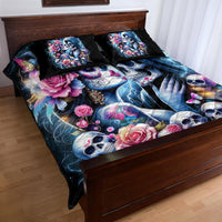 Couple Skull Quilt Bed Set From Our Firse Kiss - Wonder Print Shop