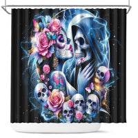 Couple Skull Shower Curtain From Our Firse Kiss