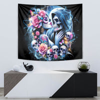 Couple Skull Tapestry From Our Firse Kiss - Wonder Print Shop