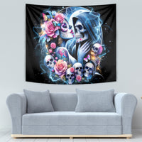 Couple Skull Tapestry From Our Firse Kiss - Wonder Print Shop