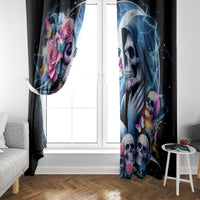 Couple Skull Window Curtain From Our Firse Kiss - Wonder Print Shop