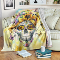 Sunflower Skull Blanket She Is Sunshine Mixed With A Little Hurricane