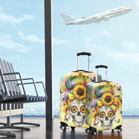 Sunflower Skull Luggage Cover She Is Sunshine Mixed With A Little Hurricane - Wonder Print Shop