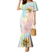 Sunflower Skull Mermaid Dress She Is Sunshine Mixed With A Little Hurricane - Wonder Print Shop