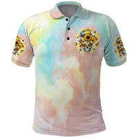 Sunflower Skull Polo Shirt She Is Sunshine Mixed With A Little Hurricane - Wonder Print Shop