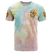 Sunflower Skull T Shirt She Is Sunshine Mixed With A Little Hurricane - Wonder Print Shop