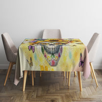 Sunflower Skull Tablecloth She Is Sunshine Mixed With A Little Hurricane - Wonder Print Shop