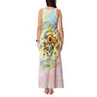 Sunflower Skull Tank Maxi Dress She Is Sunshine Mixed With A Little Hurricane - Wonder Print Shop
