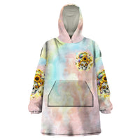 Sunflower Skull Wearable Blanket Hoodie She Is Sunshine Mixed With A Little Hurricane - Wonder Print Shop
