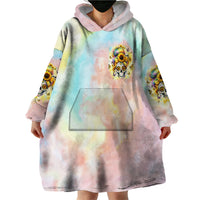 Sunflower Skull Wearable Blanket Hoodie She Is Sunshine Mixed With A Little Hurricane - Wonder Print Shop