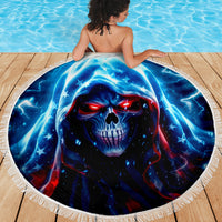 Thunder Skull Beach Blanket I'm Not Anti Social I'm Just Not User Friendly - Wonder Print Shop
