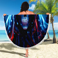 Thunder Skull Beach Blanket I'm Not Anti Social I'm Just Not User Friendly - Wonder Print Shop
