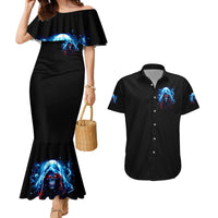 Thunder Skull Couples Matching Mermaid Dress and Hawaiian Shirt I'm Not Anti Social I'm Just Not User Friendly - Wonder Print Shop