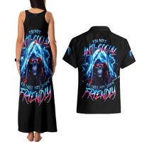 Thunder Skull Couples Matching Tank Maxi Dress and Hawaiian Shirt I'm Not Anti Social I'm Just Not User Friendly - Wonder Print Shop