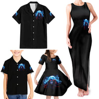 Thunder Skull Family Matching Tank Maxi Dress and Hawaiian Shirt I'm Not Anti Social I'm Just Not User Friendly - Wonder Print Shop