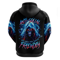 Thunder Skull Hoodie I'm Not Anti Social I'm Just Not User Friendly - Wonder Print Shop