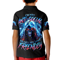 Thunder Skull Kid Polo Shirt I'm Not Anti Social I'm Just Not User Friendly - Wonder Print Shop
