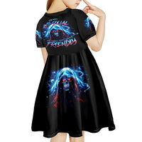 Thunder Skull Kid Short Sleeve Dress I'm Not Anti Social I'm Just Not User Friendly - Wonder Print Shop