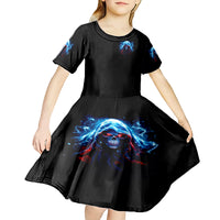 Thunder Skull Kid Short Sleeve Dress I'm Not Anti Social I'm Just Not User Friendly - Wonder Print Shop