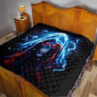 Thunder Skull Quilt I'm Not Anti Social I'm Just Not User Friendly - Wonder Print Shop