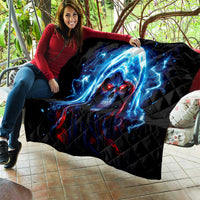 Thunder Skull Quilt I'm Not Anti Social I'm Just Not User Friendly - Wonder Print Shop