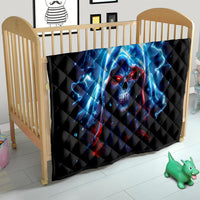 Thunder Skull Quilt I'm Not Anti Social I'm Just Not User Friendly - Wonder Print Shop