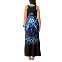 Thunder Skull Tank Maxi Dress I'm Not Anti Social I'm Just Not User Friendly - Wonder Print Shop