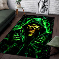 Flame Skull Area Rug Of Course I'm Going To Hell I'm Just Here To Pick You Up - Wonder Print Shop