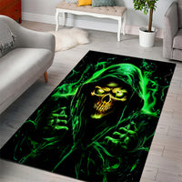 Flame Skull Area Rug Of Course I'm Going To Hell I'm Just Here To Pick You Up - Wonder Print Shop