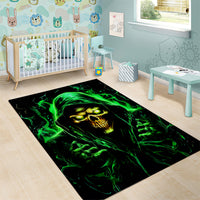 Flame Skull Area Rug Of Course I'm Going To Hell I'm Just Here To Pick You Up - Wonder Print Shop