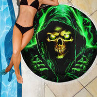 Flame Skull Beach Blanket Of Course I'm Going To Hell I'm Just Here To Pick You Up - Wonder Print Shop