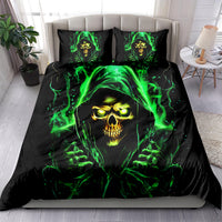 Flame Skull Bedding Set Of Course I'm Going To Hell I'm Just Here To Pick You Up - Wonder Print Shop