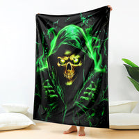 Flame Skull Blanket Of Course I'm Going To Hell I'm Just Here To Pick You Up