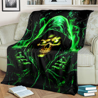 Flame Skull Blanket Of Course I'm Going To Hell I'm Just Here To Pick You Up